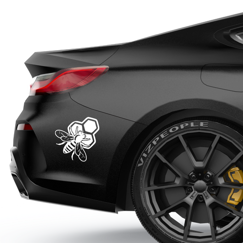 Biene mit Wabe Aufkleber - Beispielansicht