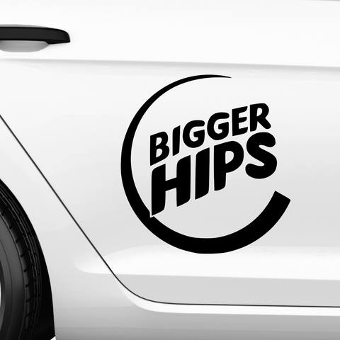 Bigger Hips Burger King Fakelogo Aufkleber - Beispielansicht