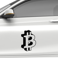 Bitcoin Emblem 3D Aufkleber - Beispielansicht