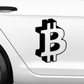 Bitcoin Emblem 3D Aufkleber - Beispielansicht