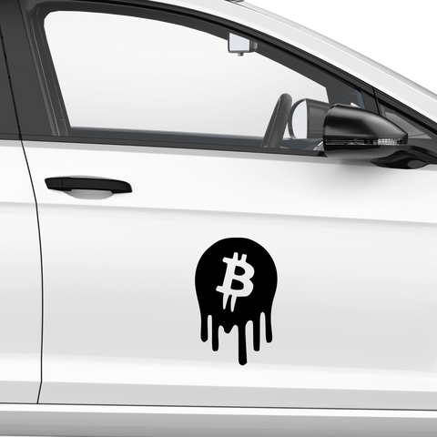 Bitcoin Emblem Abstrakt Aufkleber - Beispielansicht
