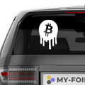 Bitcoin Emblem Abstrakt Aufkleber - Beispielansicht