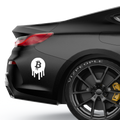 Bitcoin Emblem Abstrakt Aufkleber - Beispielansicht