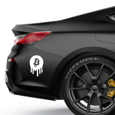 Bitcoin Emblem Abstrakt Aufkleber - Beispielansicht