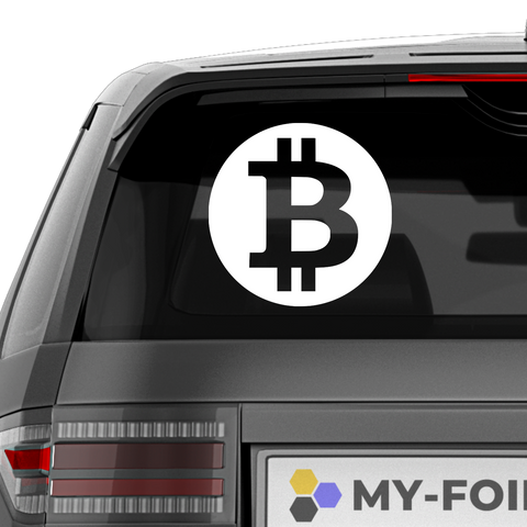 Bitcoin Emblem Nr.1 Aufkleber - Beispielansicht