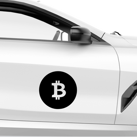 Bitcoin Emblem Nr.2 Aufkleber - Beispielansicht