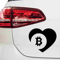 Bitcoin Herz Aufkleber - Beispielansicht