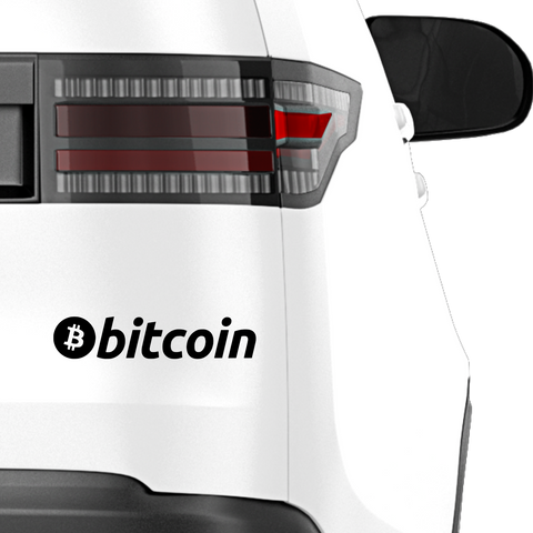 Bitcoin Schriftzug Nr.1 Aufkleber - Beispielansicht