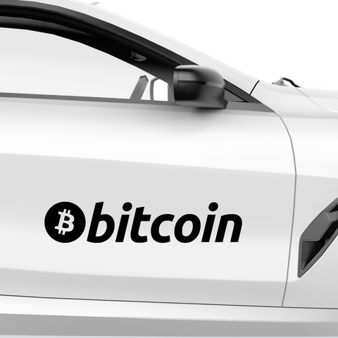 Bitcoin Schriftzug Nr.1 Aufkleber - Beispielansicht