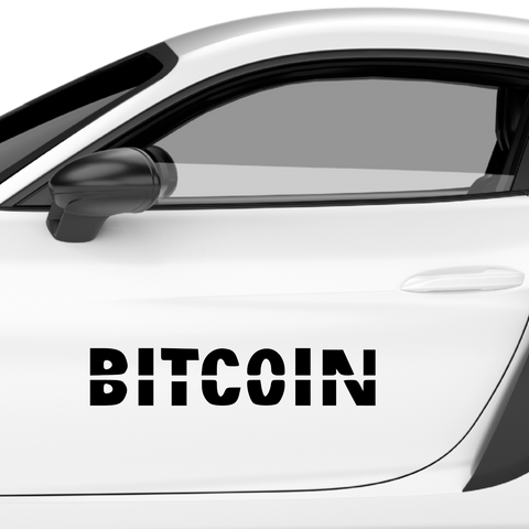 Bitcoin Schriftzug Nr.2 Aufkleber - Beispielansicht
