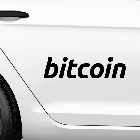 Bitcoin Schriftzug Nr.3 Aufkleber - Beispielansicht