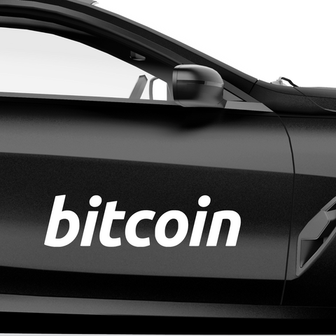 Bitcoin Schriftzug Nr.3 Aufkleber - Beispielansicht