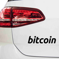 Bitcoin Schriftzug Nr.3 Aufkleber - Beispielansicht