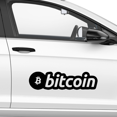 Bitcoin Schriftzug Nr.4 Aufkleber - Beispielansicht
