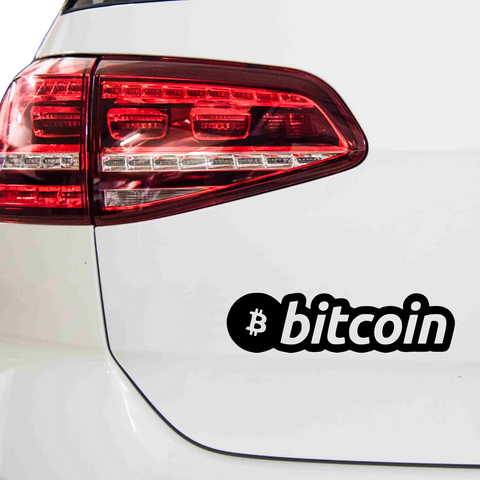 Bitcoin Schriftzug Nr.4 Aufkleber - Beispielansicht