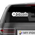 Bitcoin Schriftzug Nr.4 Aufkleber - Beispielansicht