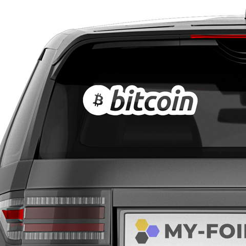 Bitcoin Schriftzug Nr.4 Aufkleber - Beispielansicht