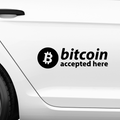 Bitcoin accepted here Sticker - Beispielansicht