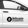 Bitcoin accepted here Sticker - Beispielansicht