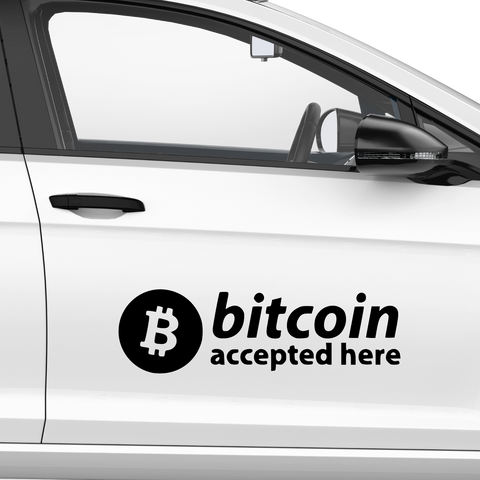 Bitcoin accepted here Sticker - Beispielansicht