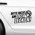 Bitte nicht am Lack lecken Aufkleber - Beispielansicht