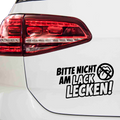 Bitte nicht am Lack lecken Aufkleber - Beispielansicht