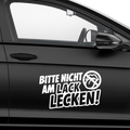 Bitte nicht am Lack lecken Aufkleber - Beispielansicht