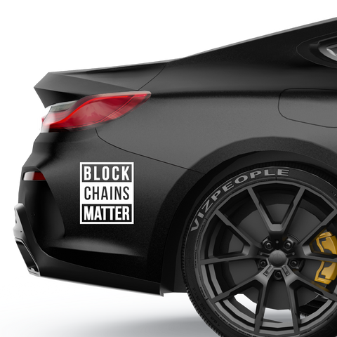 Block Chains Matter Aufkleber - Beispielansicht