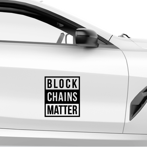 Block Chains Matter Aufkleber - Beispielansicht