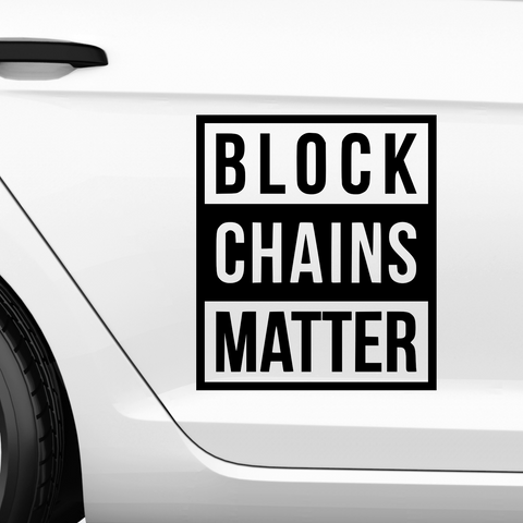Block Chains Matter Aufkleber - Beispielansicht