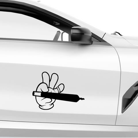Blunt in Hand Aufkleber - Beispielansicht