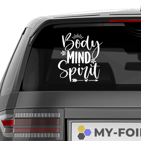 Body Mind Spirit Aufkleber - Beispielansicht