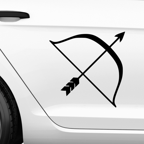 Bogen mit Pfeil 1 Aufkleber - Beispielansicht