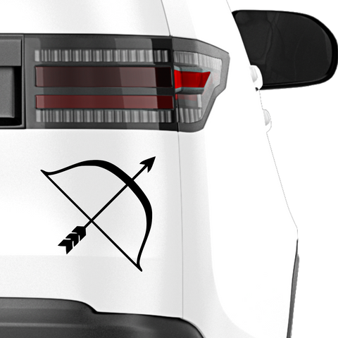 Bogen mit Pfeil 1 Aufkleber - Beispielansicht