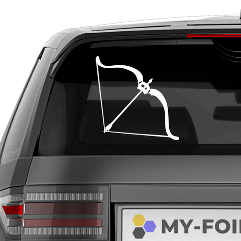 Bogen mit Pfeil 2 Aufkleber - Beispielansicht