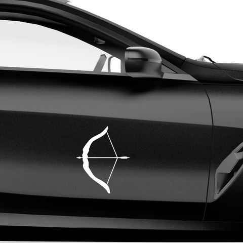 Bogen mit Pfeil 3 Aufkleber - Beispielansicht