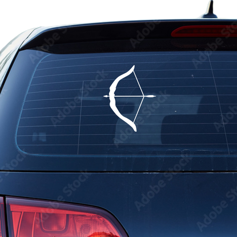 Bogen mit Pfeil 3 Aufkleber - Beispielansicht