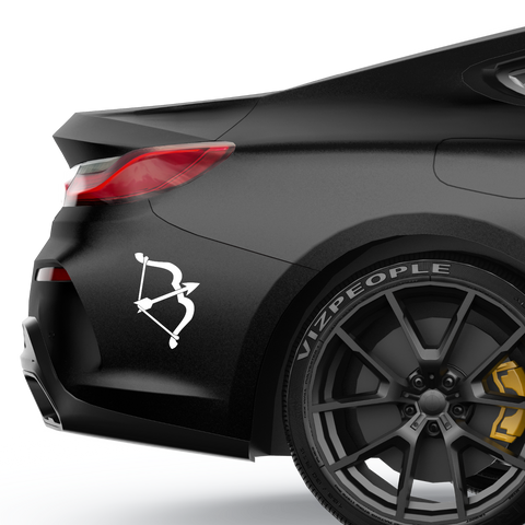 Bogen mit Pfeil 4 Aufkleber - Beispielansicht