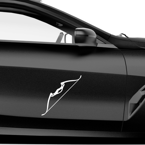 Bogen ohne Pfeil Aufkleber - Beispielansicht