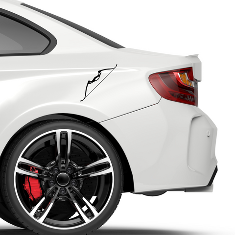 Bogen ohne Pfeil Aufkleber - Beispielansicht