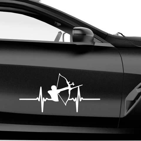 Bogenschütze EKG 1 Aufkleber - Beispielansicht