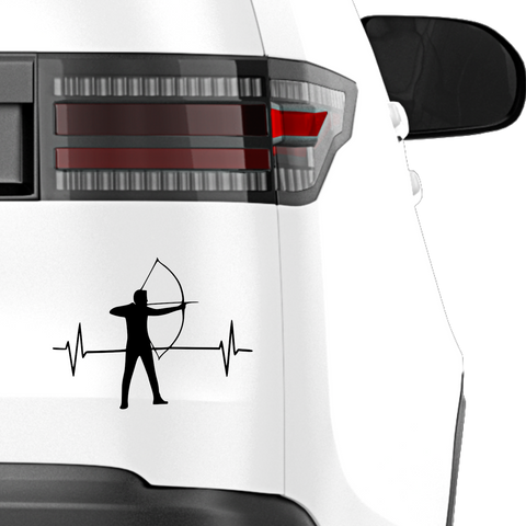 Bogenschütze EKG 2 Aufkleber - Beispielansicht