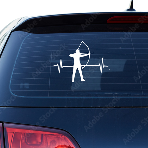 Bogenschütze EKG 2 Aufkleber - Beispielansicht