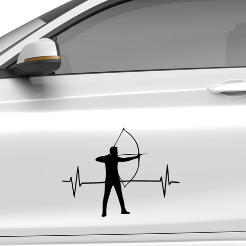 Bogenschütze EKG 2 Aufkleber - Beispielansicht