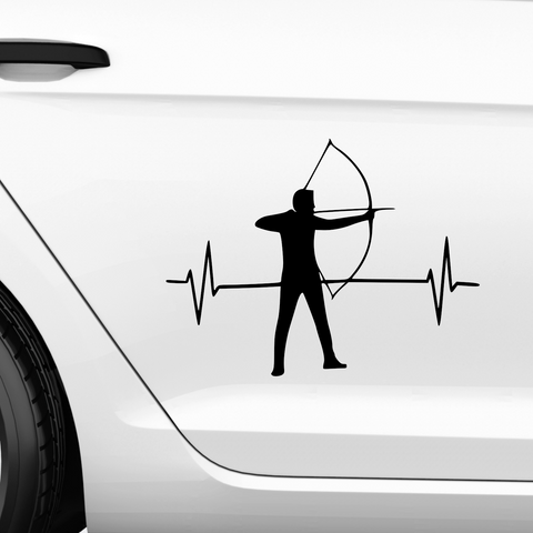 Bogenschütze EKG 2 Aufkleber - Beispielansicht