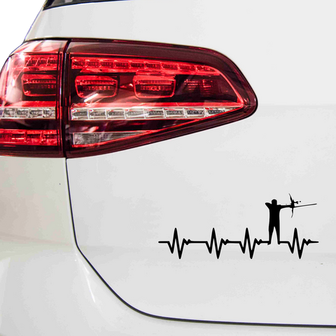 Bogenschütze EKG 3 Aufkleber - Beispielansicht