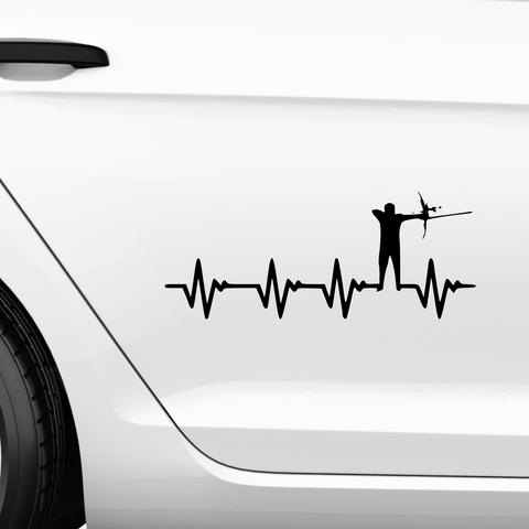 Bogenschütze EKG 3 Aufkleber - Beispielansicht