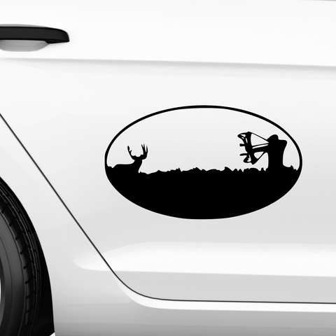 Bogenschütze mit Hirsch Aufkleber - Beispielansicht