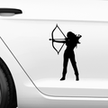 Bogenschützin Aufkleber - Beispielansicht