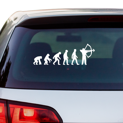 Bogenschiessen Evolution Aufkleber - Beispielansicht